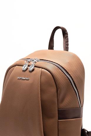 Silver & Polo SP926 Kadın Sırt Çantası Petek Karamel-Kahve