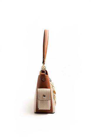 Silver & Polo Bej - Taba SP1183 Kadın Omuz Çantası