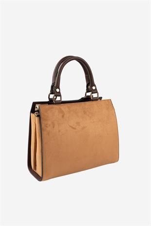 Silver & Polo SP1174 Kadın El Çantası Süet Taba-Kahve