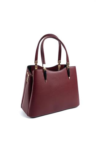 Silver & Polo SP1205 Kadın El Çantası Düz Bordo