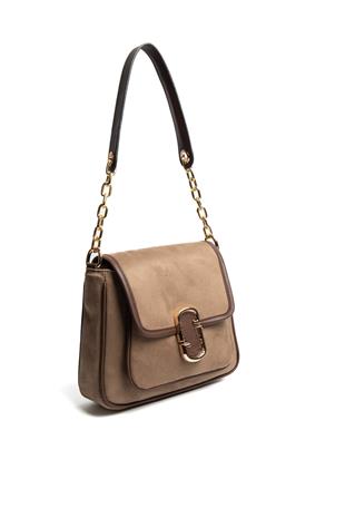 Silver & Polo SP1147 Kadın Omuz Çantası Süet Vizon-Kahve