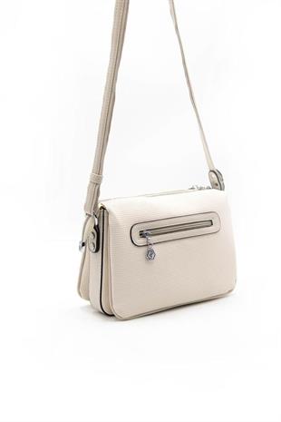 Silver & Polo SP784 Kadın Çapraz Çanta Petek Bej-Bej