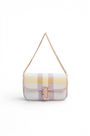 Silver Polo SP1171 Kadın Omuz Çantası Ekose Lila-Pembe