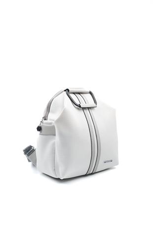 Silver & Polo Beyaz - A.gri SP771 Kadın Çanta Modelleri>Sırt Çantası