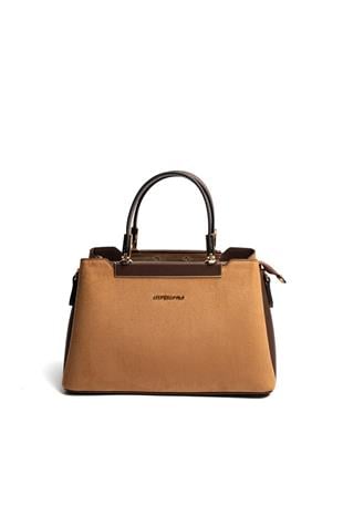 Silver & Polo SP913 Kadın El Çantası Süet Taba-Kahve