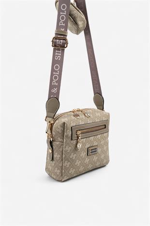 Silver & Polo SP1038 Kadın Çapraz Çanta Monogram Y.Yeşil