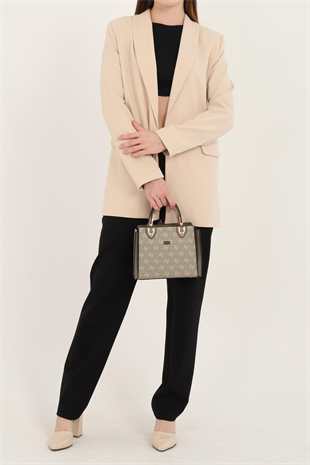 Silver & Polo SP1133 Kadın El Çantası Monogram Y.Yeşil