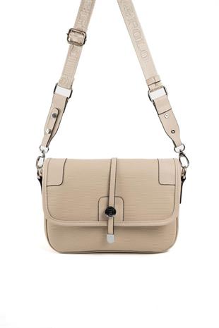 Silver & Polo SP1182 Kadın Çapraz Çanta Petek Bej-A.Taba