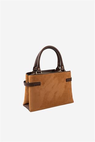Silver & Polo SP1149 Kadın El Çantası Süet Taba-Kahve
