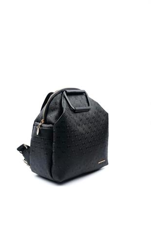 Silver & Polo SP771 Kadın Sırt Çantası Logolu Siyah-Siyah