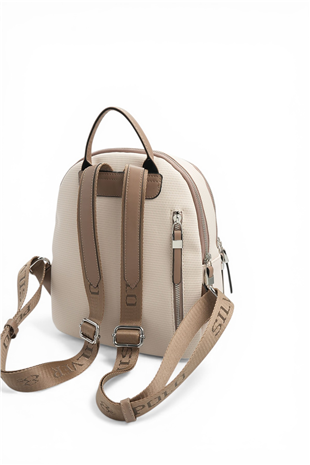 Silver & Polo SP1265 Kadın Sırt Çantası Petek Bej-Latte