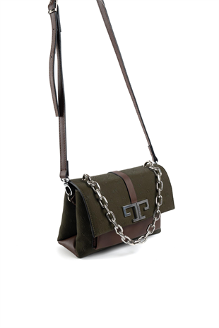 Silver & Polo SP1148 Kadın Çapraz Çanta Fashion Haki-Kahve