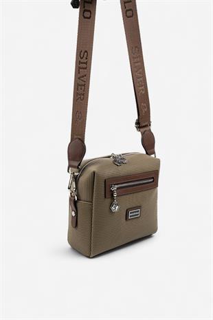 Silver & Polo SP1038 Kadın Çapraz Çanta Petek L.Haki-Kahve