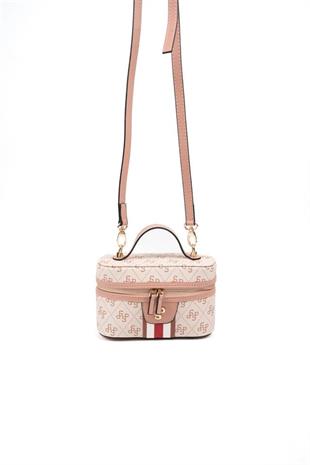 Silver & Polo SP1195 Kadın El Çantası Monogram Pembe-Somon