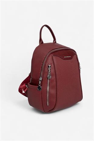 Silver & Polo SP906 Kadın Sırt Çantası Petek Bordo