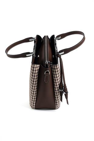 Silver & Polo Kahve Sarı - Kahve SP969 Kadın El Çantası