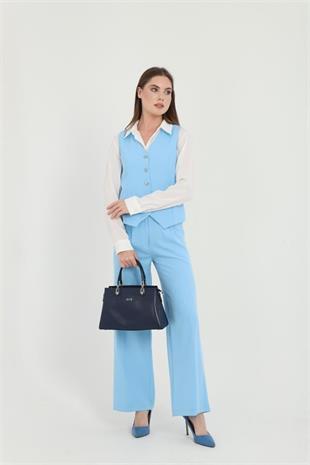 Silver Polo Lacivert - Lacivert Düz Kadın El Çantası SP1253