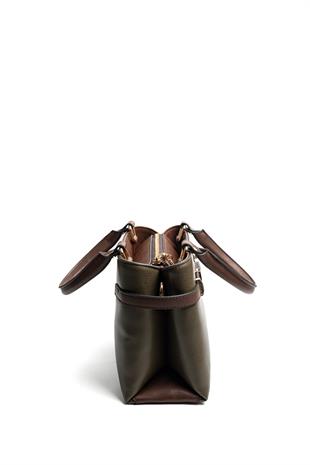 Silver & Polo SP1149 Kadın El Çantası Düz Zeytuni-Kahve