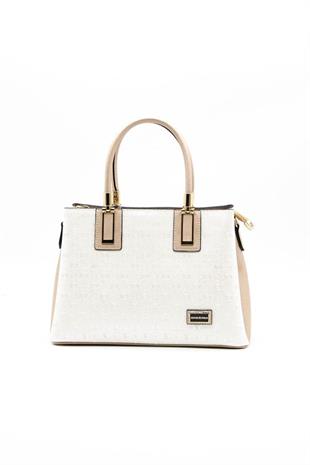 Silver & Polo SP1000 Kadın El Çantası Logolu Sedef-S.Nut