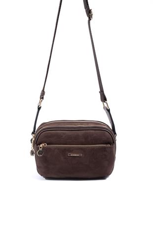 Silver & Polo SP1162 Kadın Çapraz Çanta Süet Kahve
