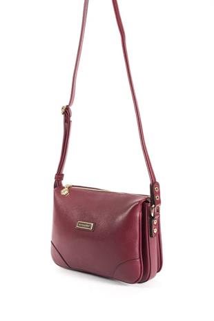 Silver & Polo SP784 Kadın Çapraz Çanta Düz Bordo