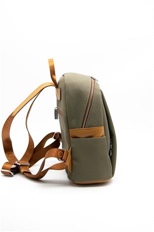 Silver & Polo SP926 Kadın Sırt Çantası Petek L.Haki-Camel
