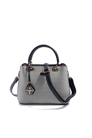 Silver & Polo SP1272 Kadın El Çantası King Desen Siyah