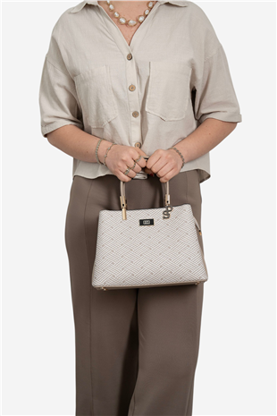 Silver Polo SP1098 Kadın El Çantası Ç.Örgü Bej-Kum