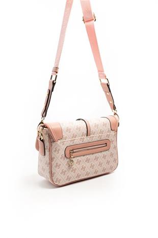 Silver & Polo SP1182 Kadın Çapraz Çanta Monogram Pembe-Somon