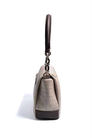 Silver & Polo SP910 Kadın Çapraz Çanta Logolu Nut-Kahve