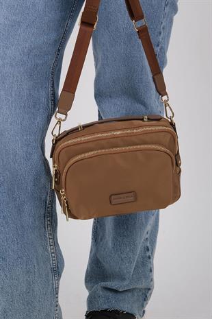 1221 Kadın Çapraz Çanta  Tütün-Kahve