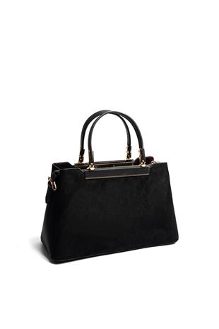 Silver & Polo SP913 Kadın El Çantası Süet Siyah-Siyah