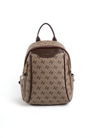 Silver & Polo Koyu Bej - Kahve SP906 Kadın Sırt Çantası