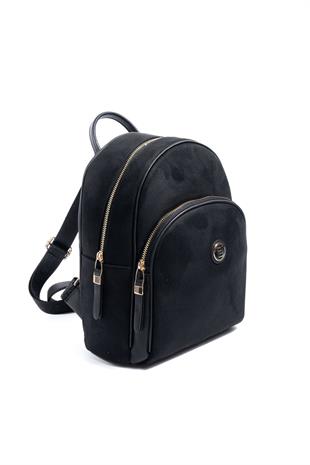 Silver & Polo SP1062 Kadın Sırt Çantası Süet Siyah