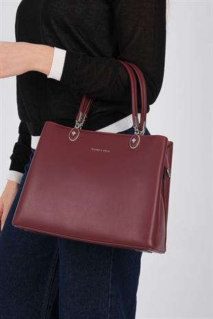 1234 Kadın El Çantası  Bordo