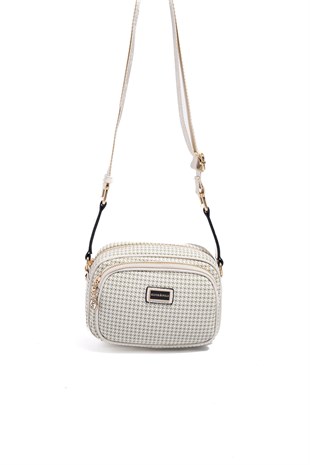 Silver & Polo SP1111 Kadın Çapraz Çanta King Desen Yeşil-Kemik