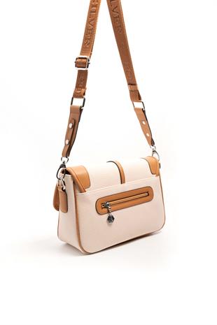 Silver & Polo Bej - A.Taba SP1182 Kadın Çapraz Çanta