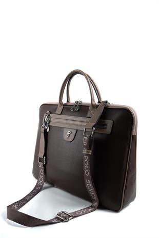 Silver & Polo SP1175 Kadın Laptop & Evrak Çantası Düz Kahve-Vizon