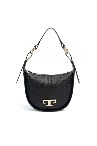 Silver & Polo SP1270 Kadın Omuz Çantası Logolu Siyah-Siyah