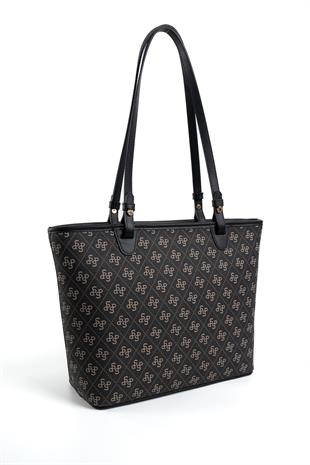 Silver & Polo Füme - Siyah SP1204 Kadın Omuz Çantası