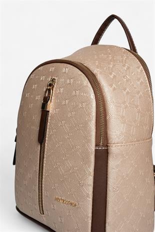 Silver & Polo SP901 Kadın Sırt Çantası Logolu Nut-Kahve