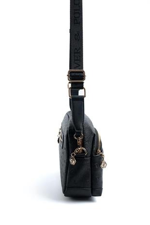 Silver & Polo SP1201 Kadın Çapraz Çanta Logolu Siyah