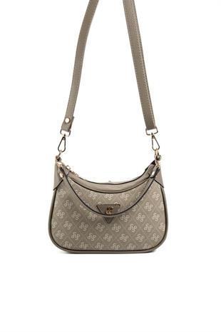 Silver Polo SP1180 Kadın Omuz Çantası Monogram Y.Yeşil-Y.Yeşil