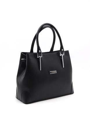 Silver & Polo SP667 Kadın El Çantası Düz Siyah-Siyah