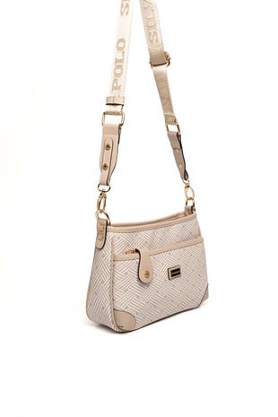 Silver & Polo Bej - Kum SP1160 Kadın Çapraz Çanta