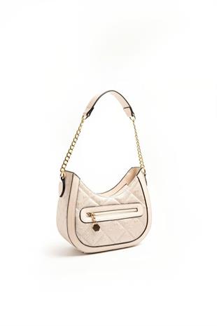 Silver & Polo SP1168 Kadın Omuz Çantası Logolu Bej