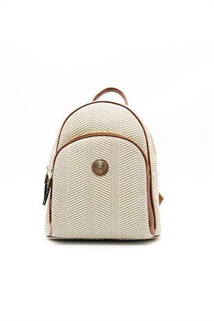 Silver & Polo SP1062 Kadın Sırt Çantası Hasır Bej-Taba