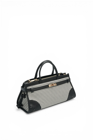 Silver & Polo SP1260 Kadın El Çantası King Desen Siyah-Siyah