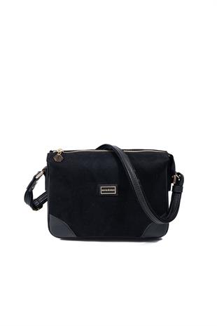 Silver & Polo SP784 Kadın Çapraz Çanta Süet Siyah