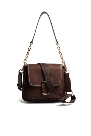 Silver & Polo SP1147 Kadın Omuz Çantası Süet Kahve-Kahve